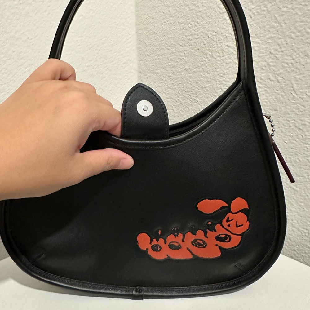 Coach Ergo Bag CQ827 Sleepy Caterpillar 90s Black Leather Shoulder Bag - Picture 7 of 12